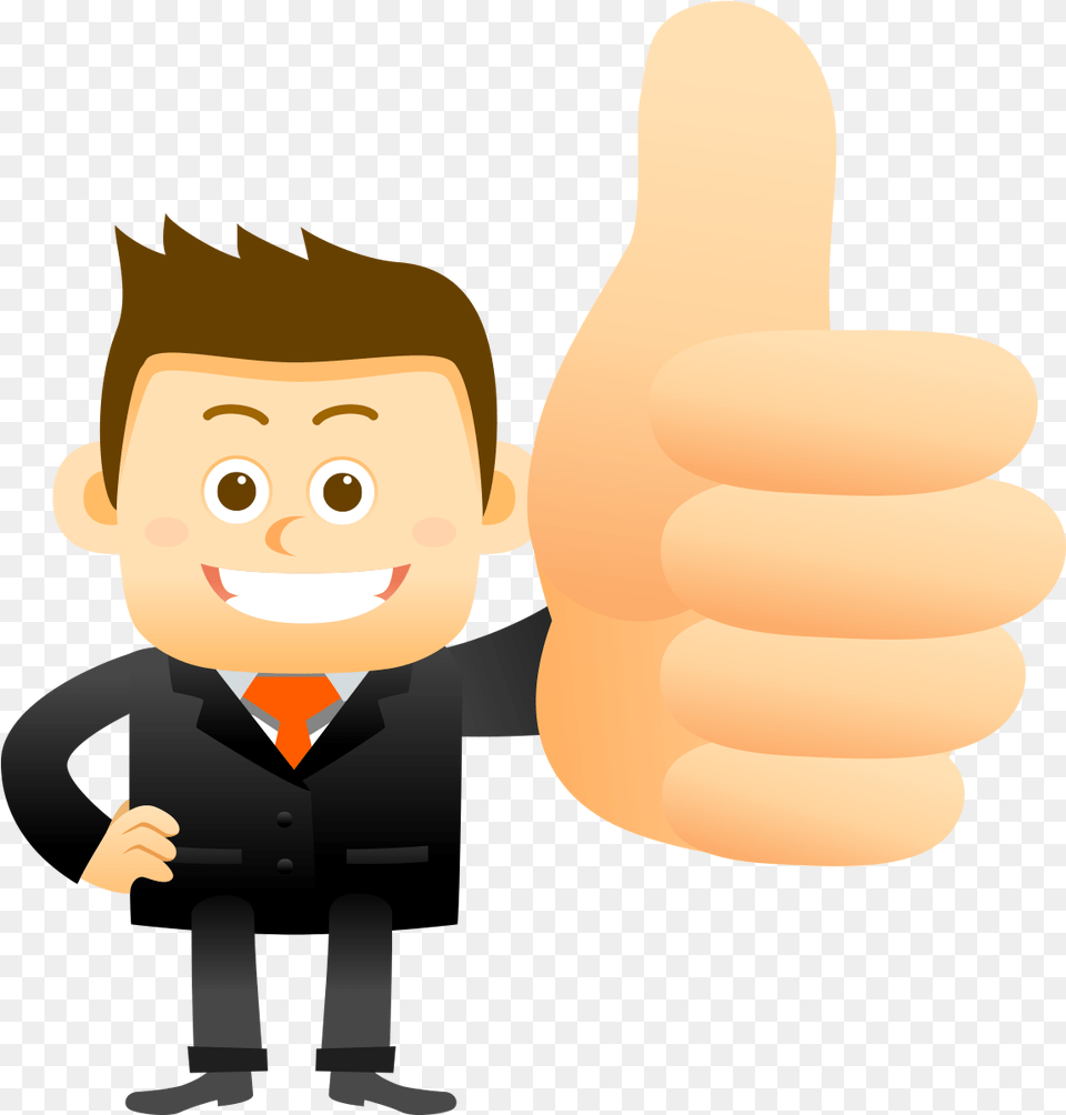Clipart Happy Thumbs Up Satisfied Customer Customer Clipart, Body Part, Finger, Hand, Person Png