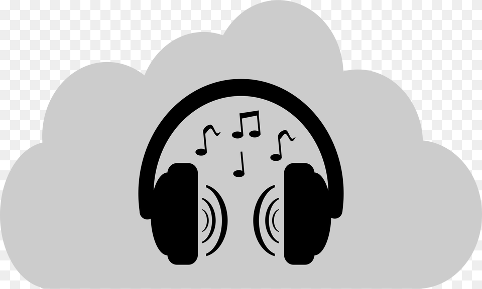 Clipart Headphones With Music Notes, Stencil, Electronics Png