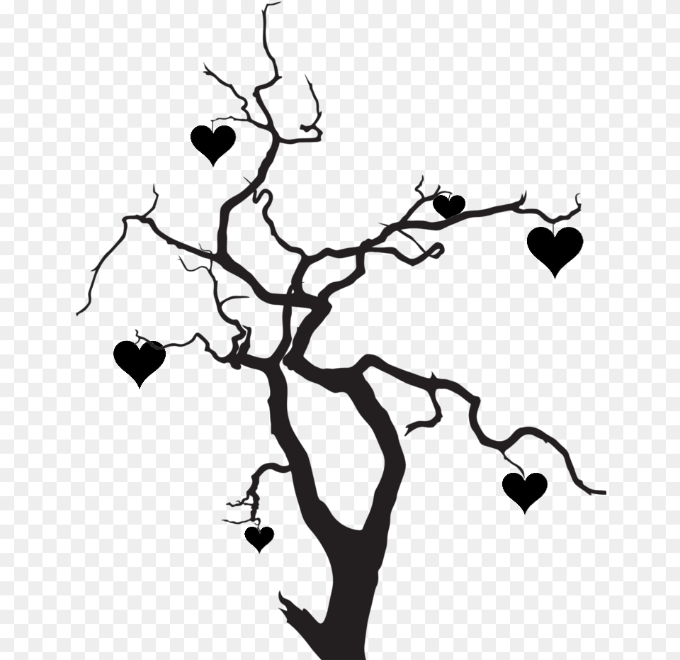Clipart Heart Tree Halloween Tree Silhouette, Wood, Art, Drawing Free Transparent Png