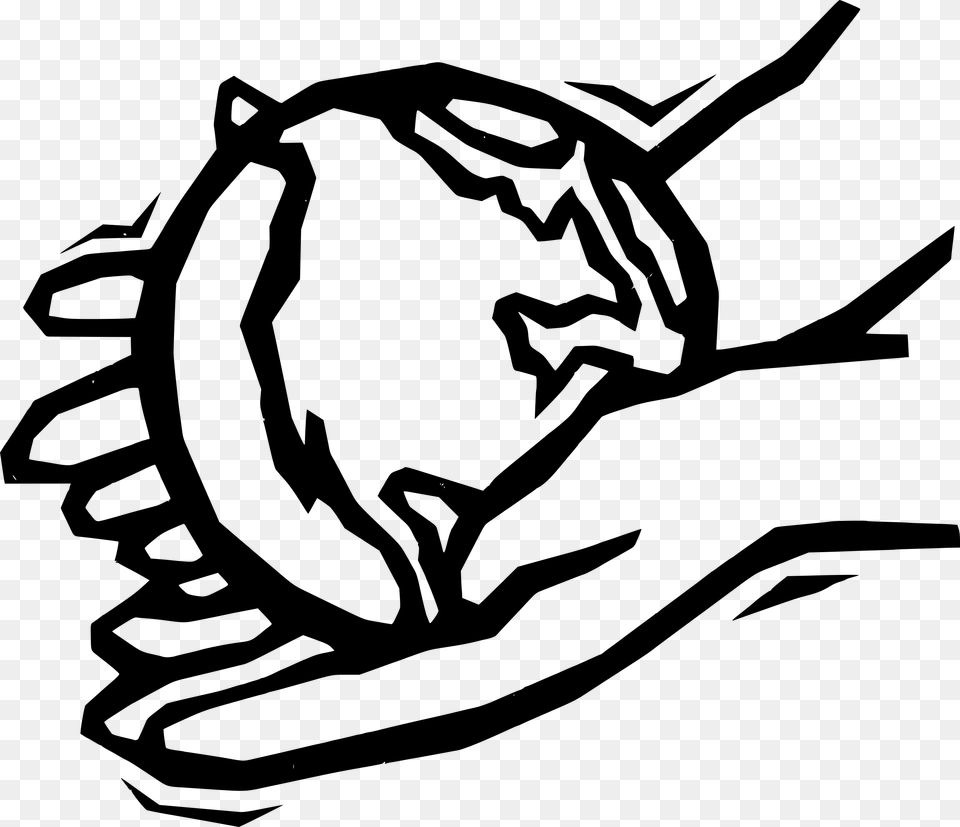 Clipart Holding Hand Of God, Gray Png