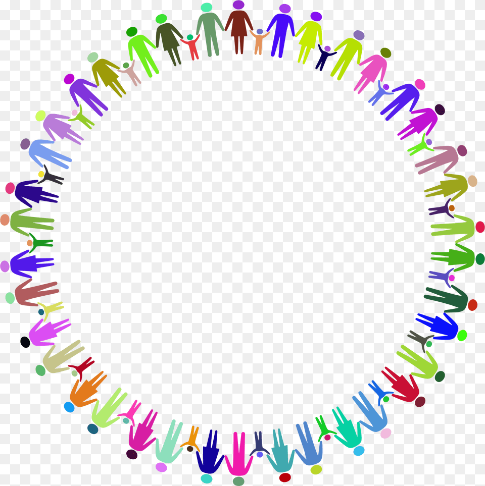 Clipart Holding Hands Circle, Art, Graphics, Purple, Person Free Png Download