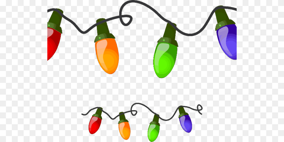 Clipart Holiday Christmas Lights On A String, Lighting, Food, Produce Png