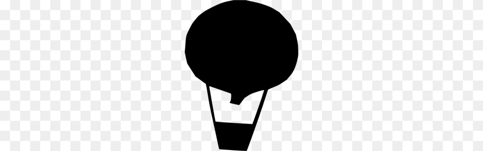 Clipart Hot Air Balloon, Gray Png