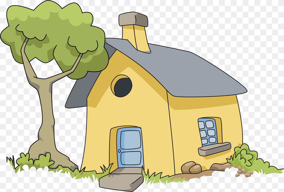Clipart House Of Tree Home Clipart, Shelter, Rural, Outdoors, Nature Png Image