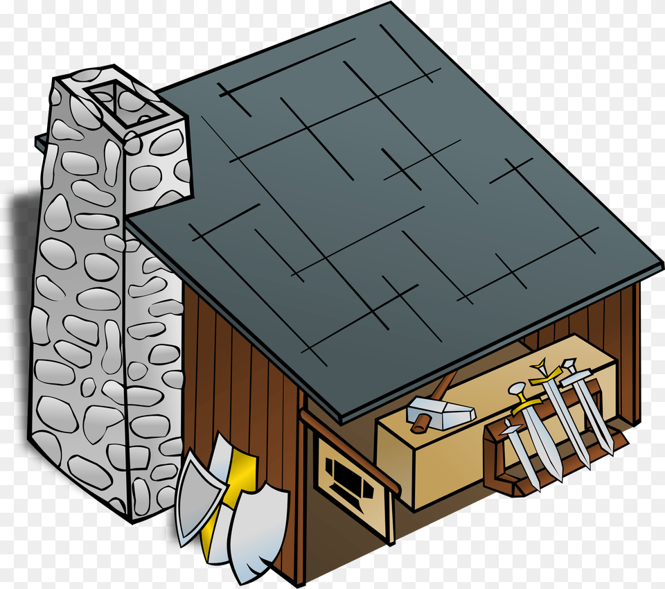 Clipart Houses Middle Ages Blacksmith Clip Art, Architecture, Building, Countryside, Hut Png Image