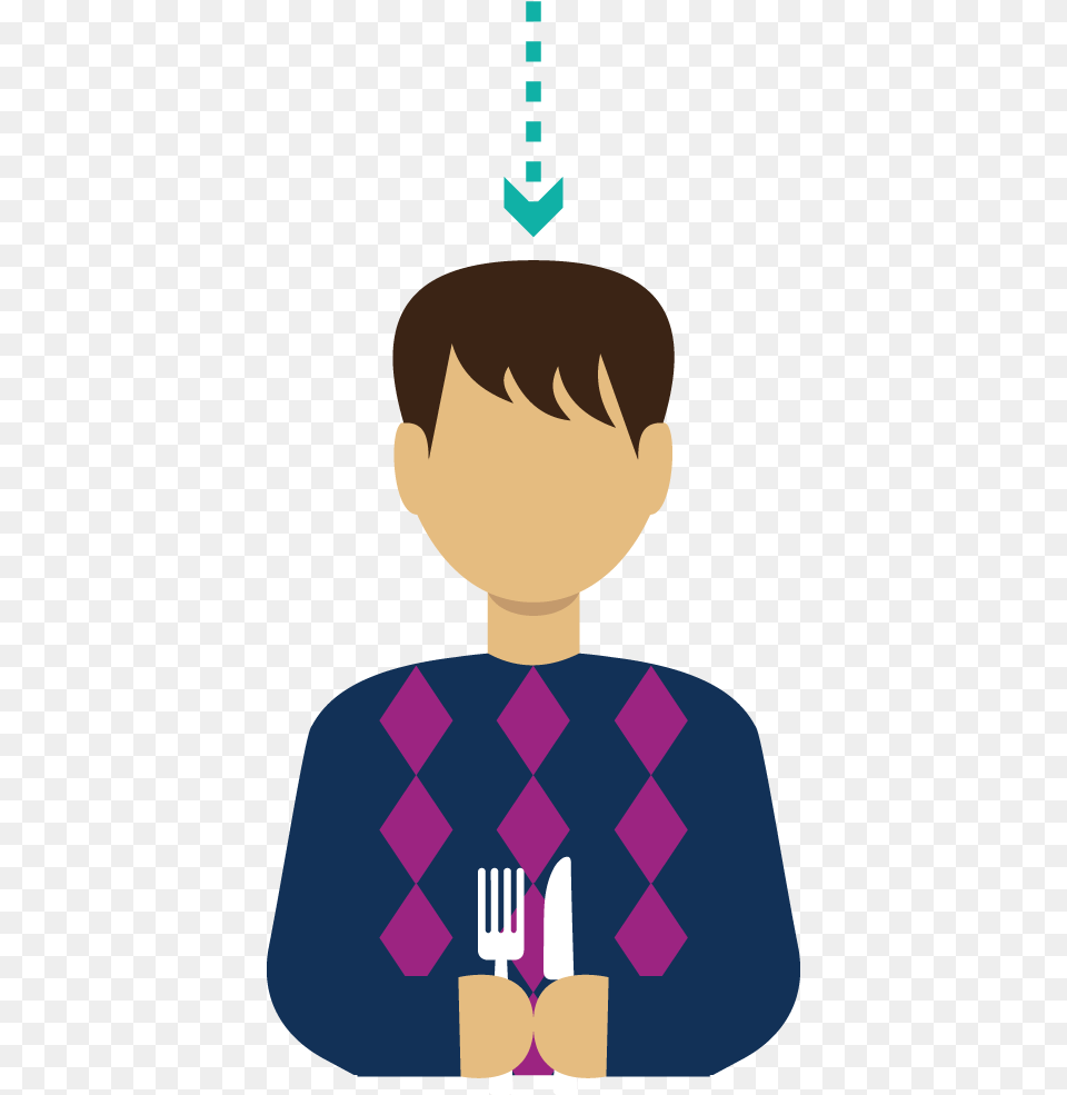 Clipart Hungry Student, Cutlery, Fork, Person, People Png