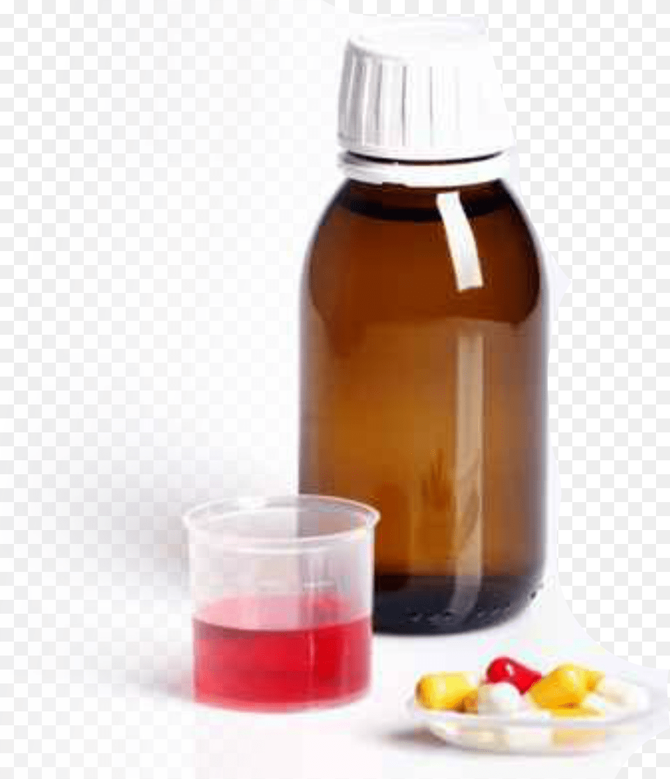 Clipart Hydrocodone Drug Cold Medicine Glass Bottle, Food, Seasoning, Syrup, Ketchup Free Transparent Png