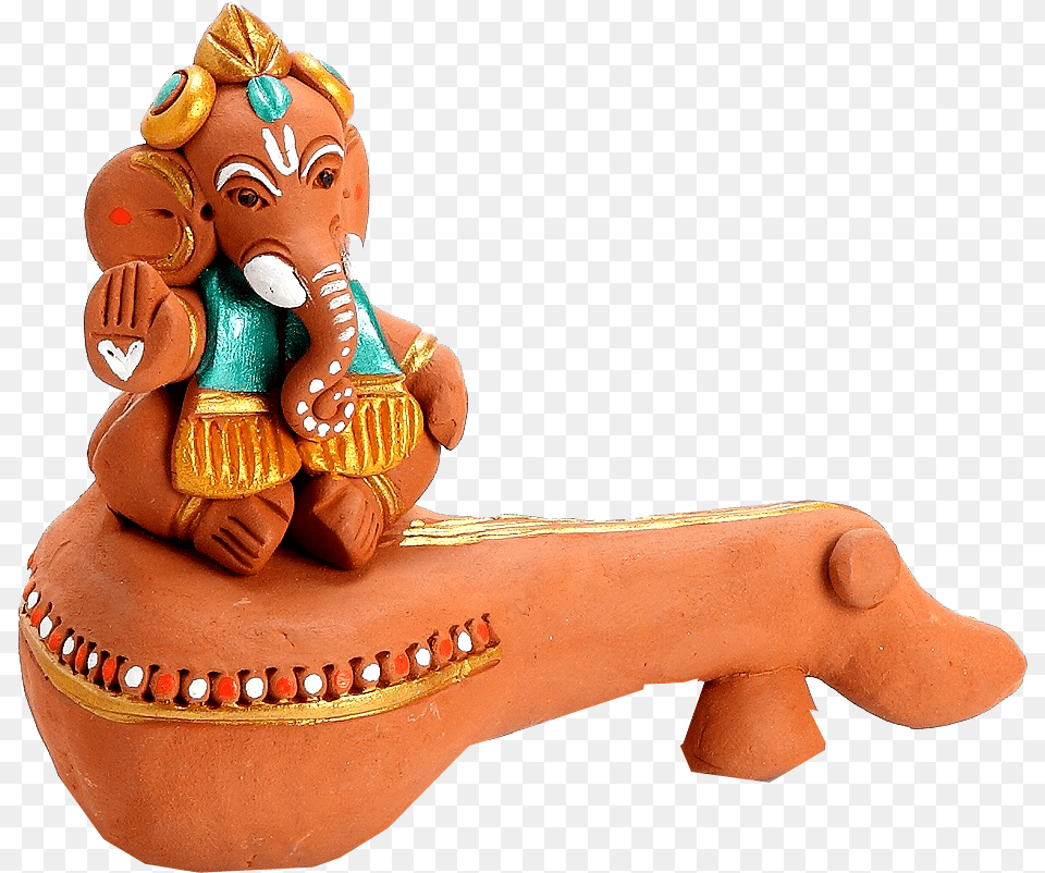 Clipart God Ganesha Soil Idol Ganesh Idols, Figurine, Art, Handicraft, Food Png Image