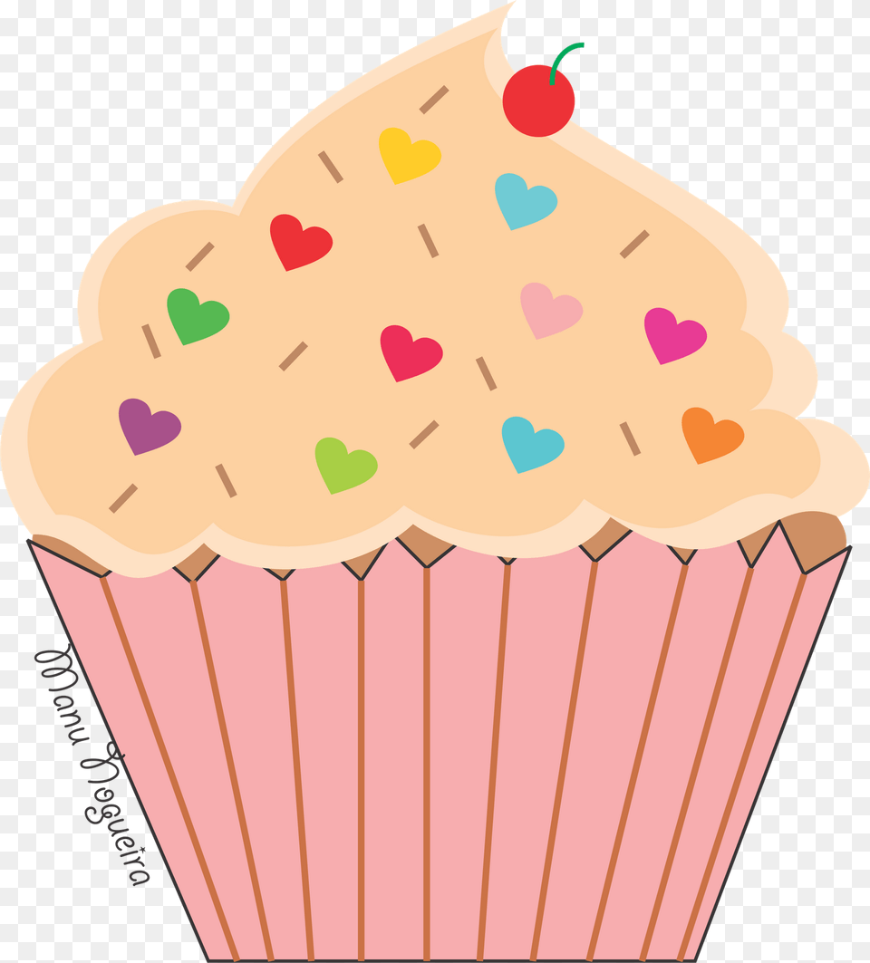 Clipart Imagens De Cupcake Desenho, Cake, Cream, Dessert, Food Png Image