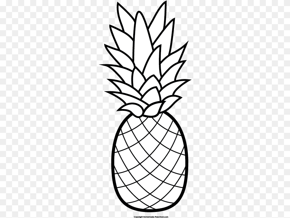 Clipart Images Clipartwiz Pineapple Clipart Black And White, Food, Fruit, Plant, Produce Free Png Download