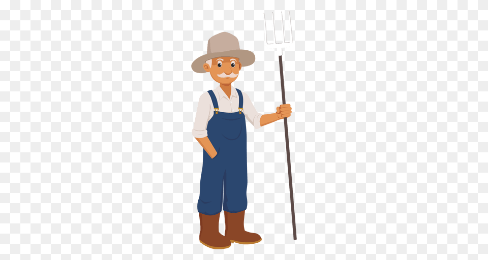 Clipart In Farmer Cartoon Agriculture, Cutlery, Fork, Boy, Child Free Png Download