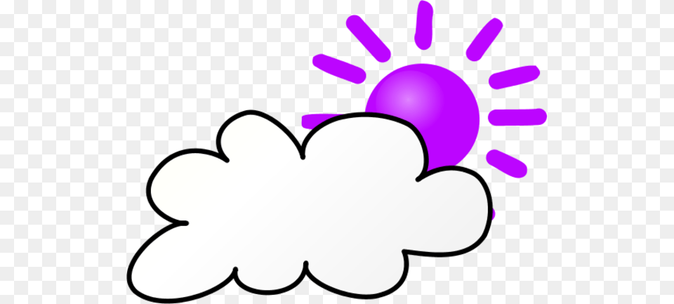 Clipart Info Cloud And Sun Clipart, Purple, Animal, Fish, Sea Life Png Image