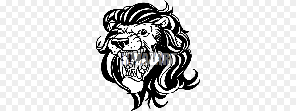 Clipart Info Roaring Lion Vector, Stencil, Animal, Mammal, Wildlife Png Image