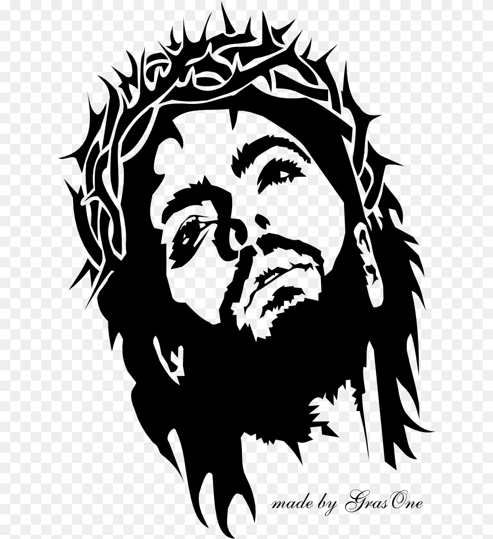 Clipart Jesus Stickers, Gray Png