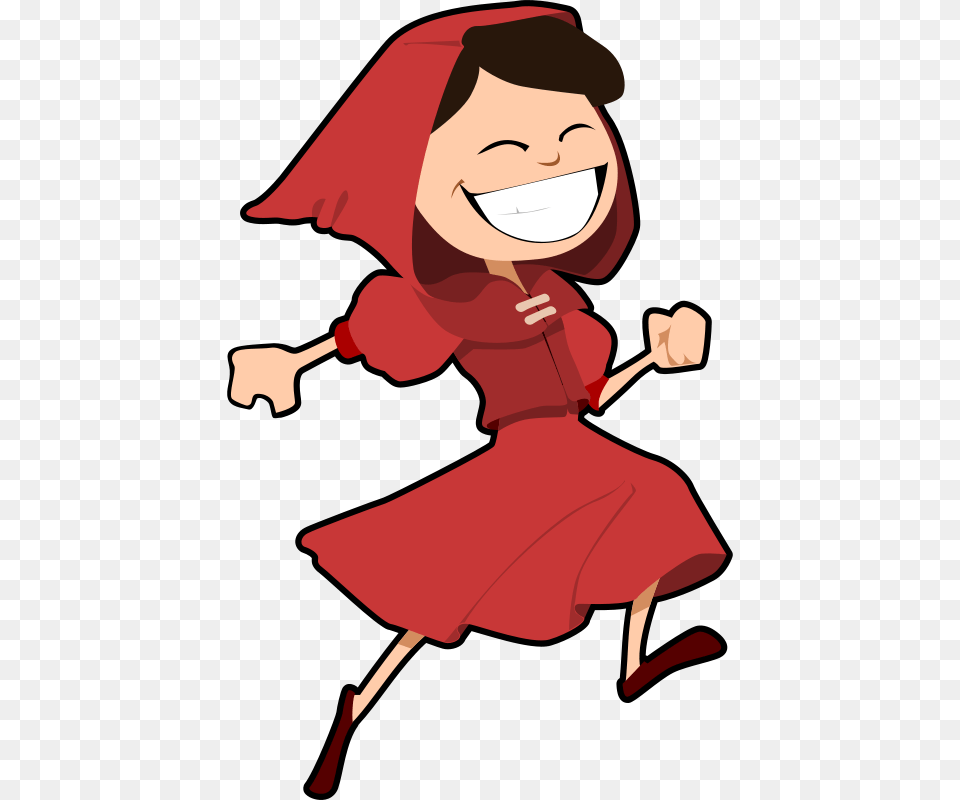 Clipart Jumping Girl Dressed In Red Qubodup, Adult, Female, Person, Woman Free Png Download