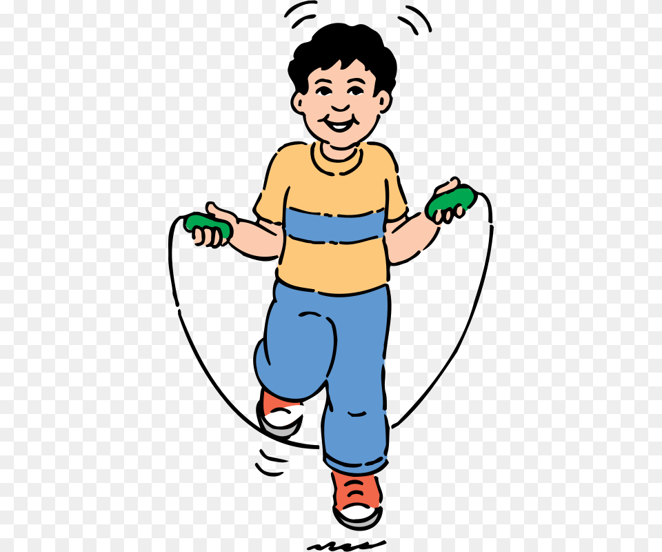 Clipart Jumping Rope Johnny Automatic, Clothing, Pants, Baby, Person Free Png