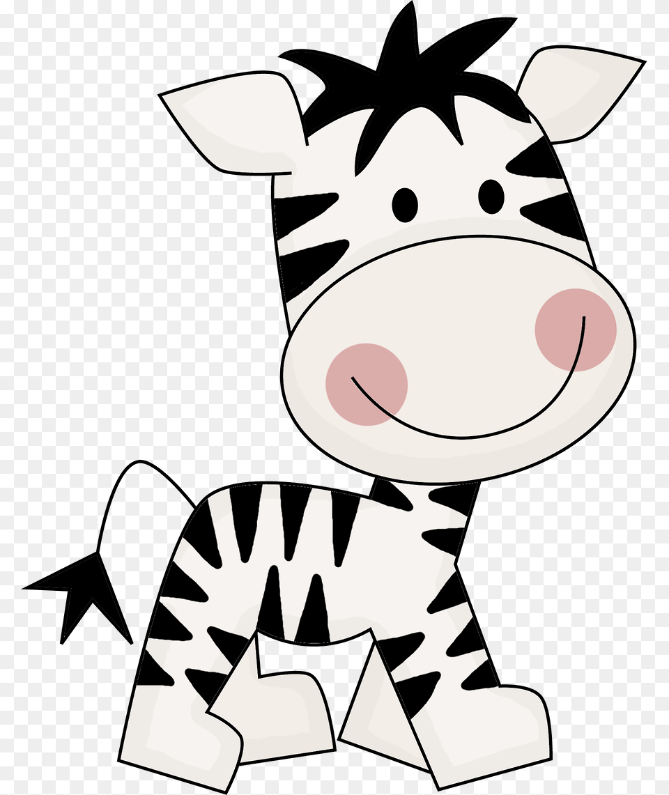 Clipart Jungle Animals Baby Zebra Clipart Black And White, Person, Animal, Mammal, Livestock Free Png