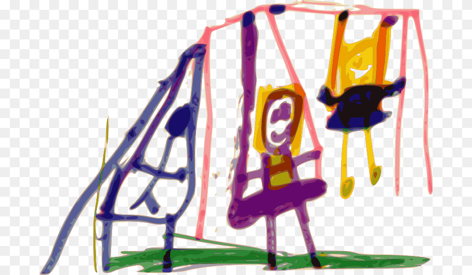 Clipart Kindergarten Art Swing Baj, Outdoors, Play Area, Bow, Weapon Free Transparent Png