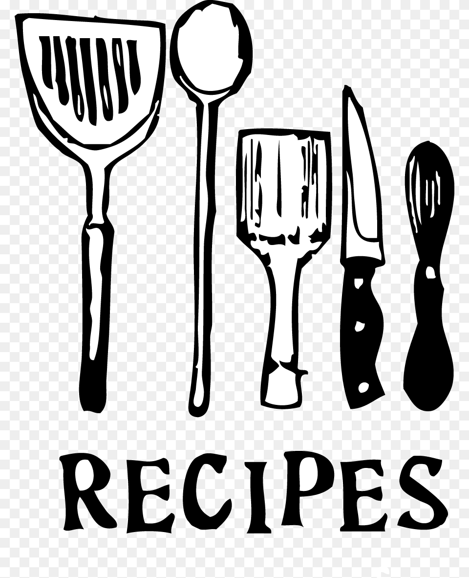 Clipart Kitchen Vessel Recipe Book Front Cover, Cutlery, Fork, Spoon, Adult Free Png Download