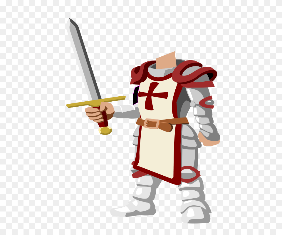 Clipart Knight Danielclark, Sword, Weapon, Baby, Person Png Image