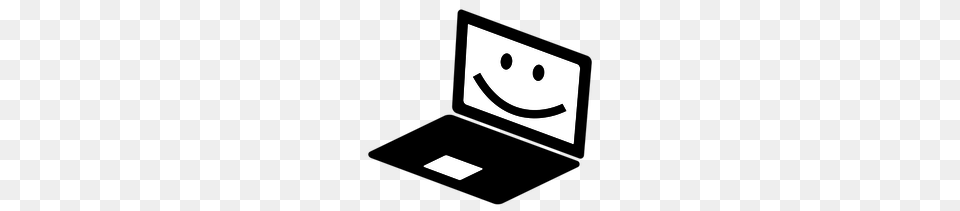 Clipart Laptop User, Stencil Png