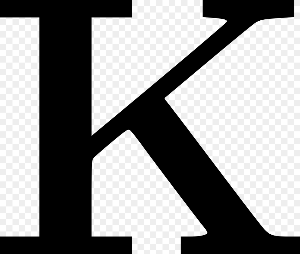 Clipart Letter K, Gray Png Image