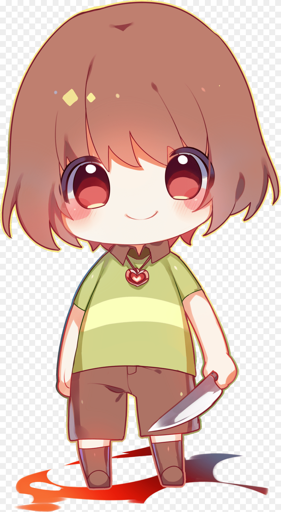 Clipart Library Chibi Transparent Undertale Chara Undertale Kawaii, Book, Comics, Publication, Baby Free Png Download