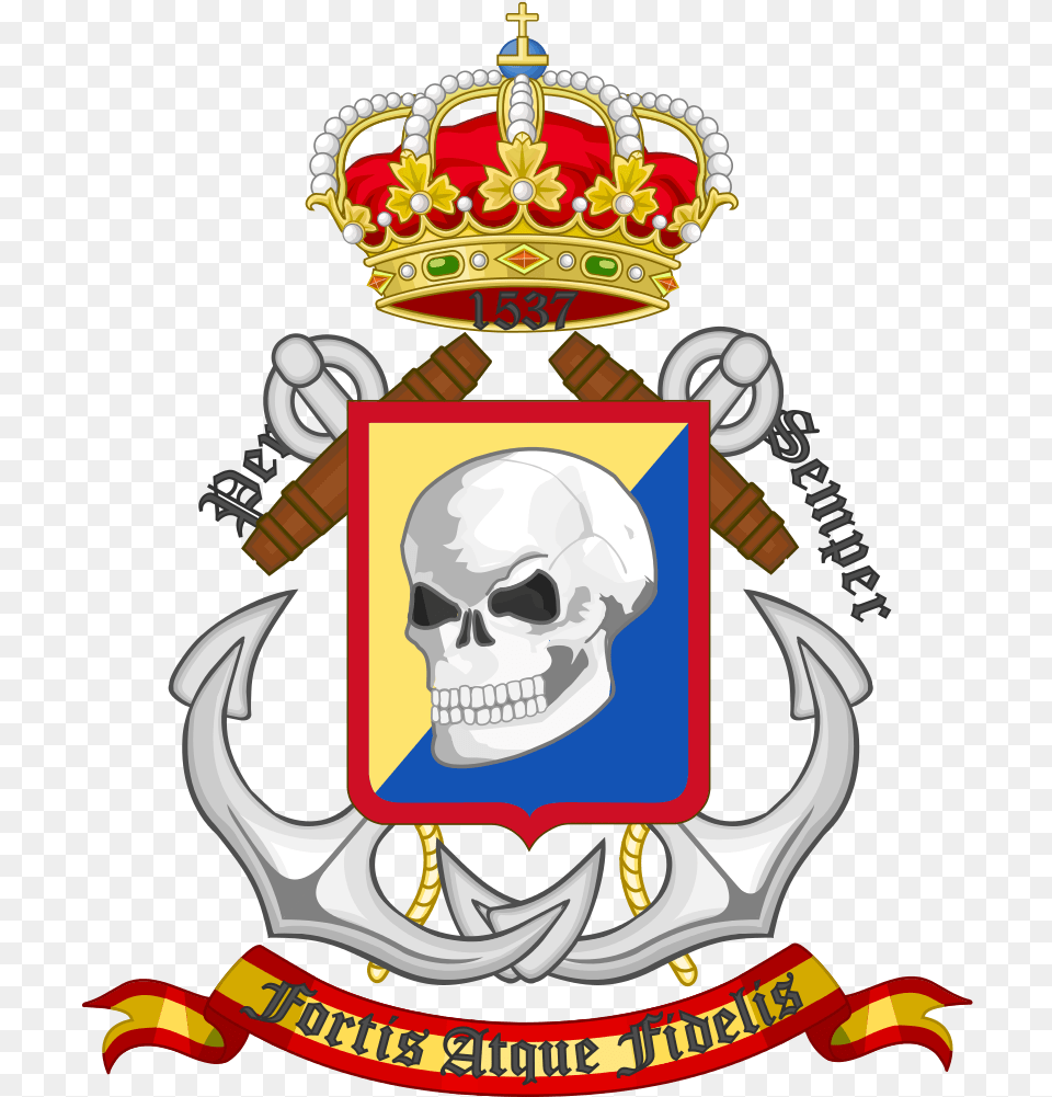 Clipart Library File Coat Of Arms The Spanish Spanish Marine Infantry, Symbol, Emblem, Hardware, Electronics Png
