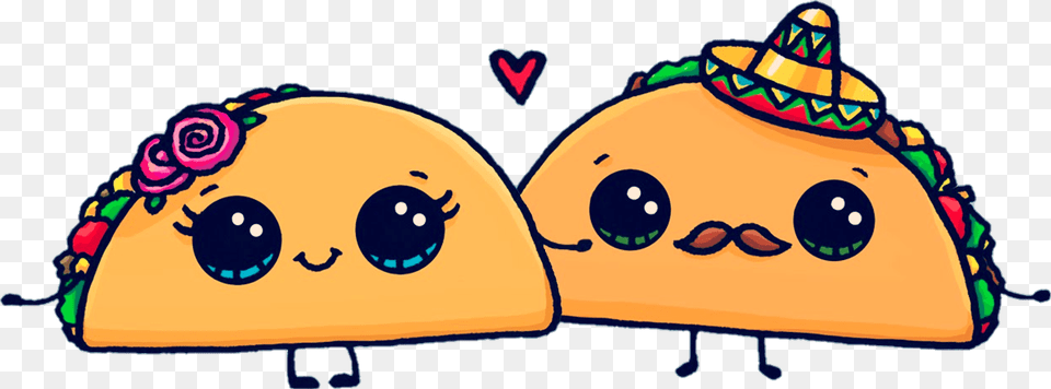 Clipart Library Library Taco Sticker Challenge On Picsart Tacos Cute, Clothing, Hat, Sweets, Food Free Transparent Png