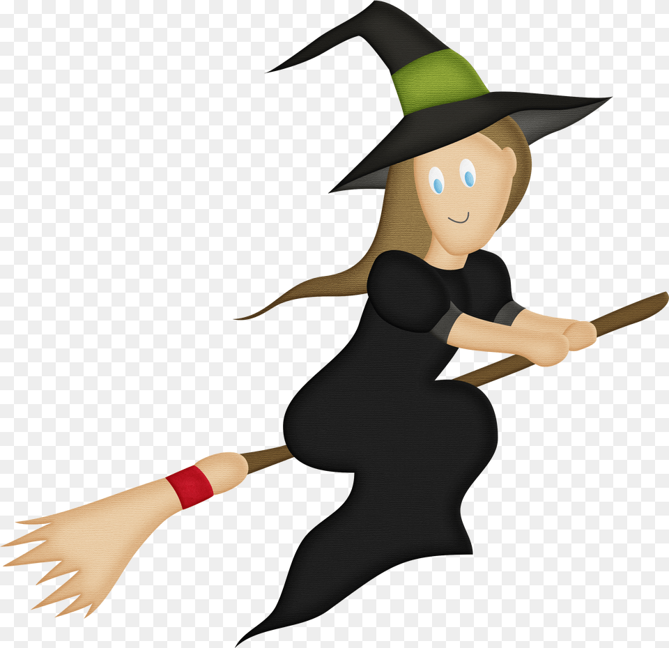 Clipart Library Library Witch On A Broomstick Clipart Sorcier Clipart, People, Person, Clothing, Hat Free Transparent Png