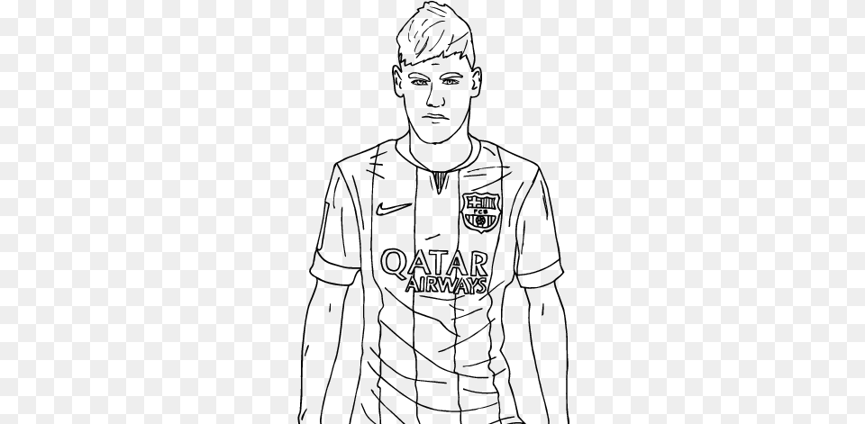 Clipart Library Neymar Jr Coloringcrew Com Neymar Jr Colouring Pages, Gray Free Transparent Png