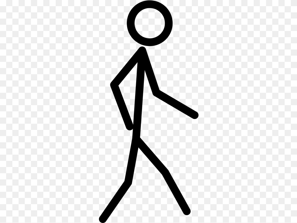 Clipart Library Stick Figure Stick Figure Walking Clip Art, Gray Free Png Download