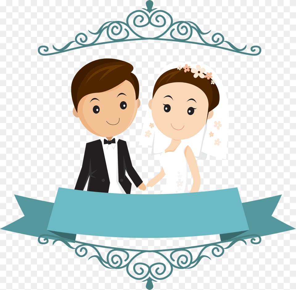 Clipart Library Stock Happy Married Couple Clipart Wedding Couple Cartoon, Face, Person, Head, Baby Free Transparent Png
