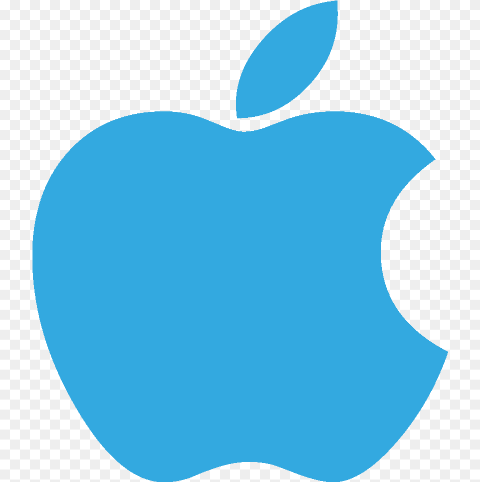 Clipart Light Blue Blue Apple Logo Transparent Blue Apple Logo, Plant, Produce, Fruit, Food Free Png