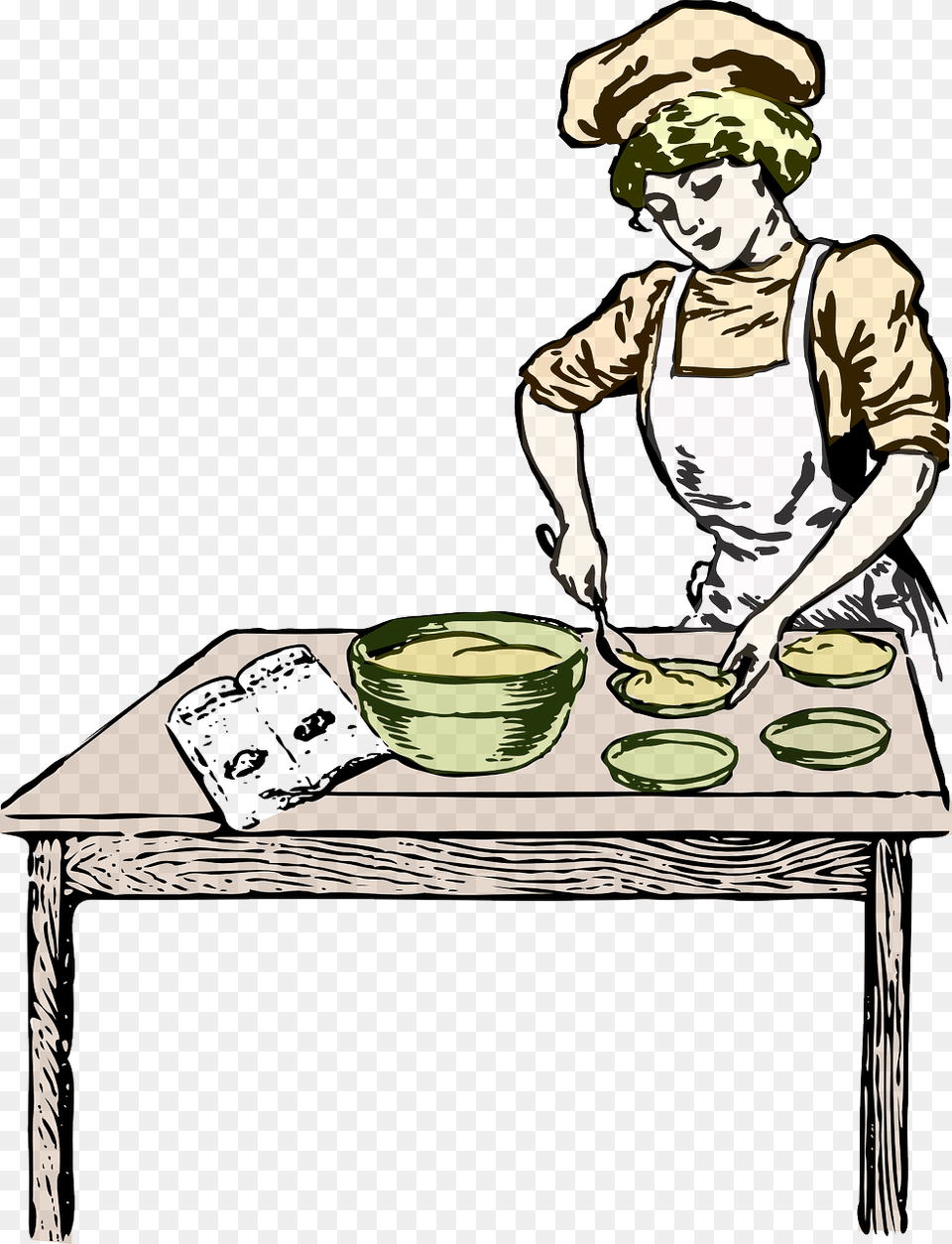 Clipart Lines Depression Era Soup, Table, Furniture, Person, Man Png Image