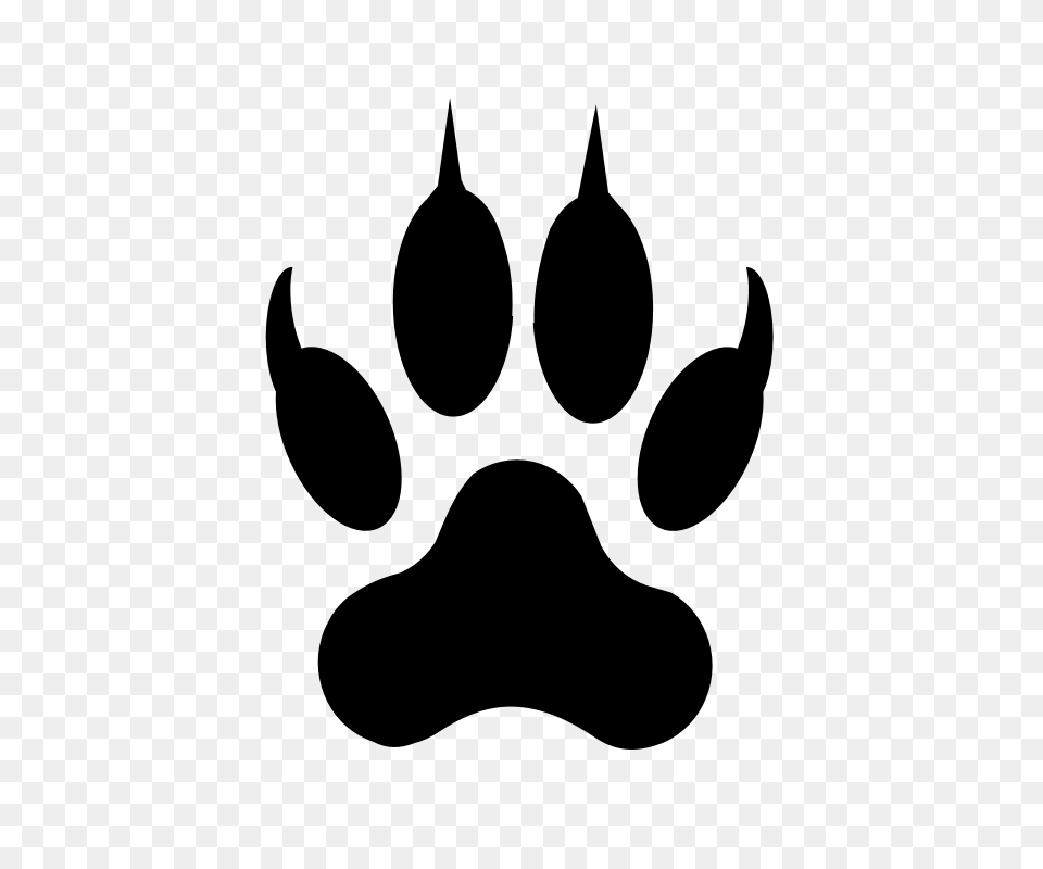 Clipart Lion Footprint Ricardomaia, Gray Free Png Download