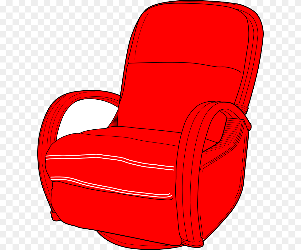 Clipart Lounge Chair Red Erlandh, Furniture, Armchair, Device, Grass Png Image