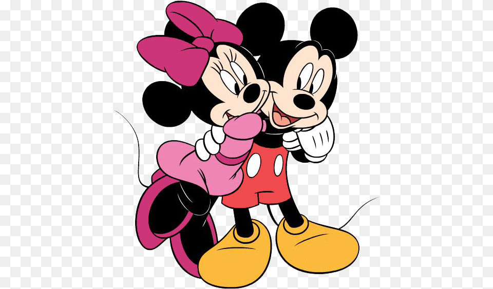 Clipart Love Mickey Mouse Minnie Mouse Hugging Mickey Mouse, Cartoon, Dynamite, Weapon, Book Png