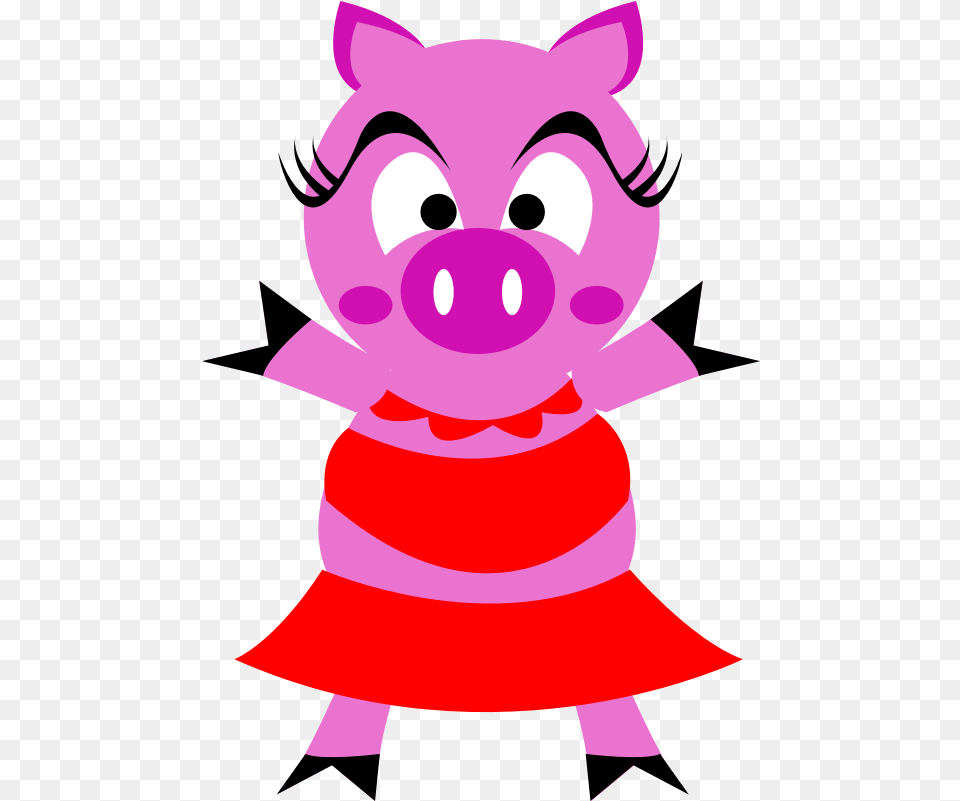 Clipart Madame Pig Madame Pig, Purple, Nature, Outdoors, Snow Free Png