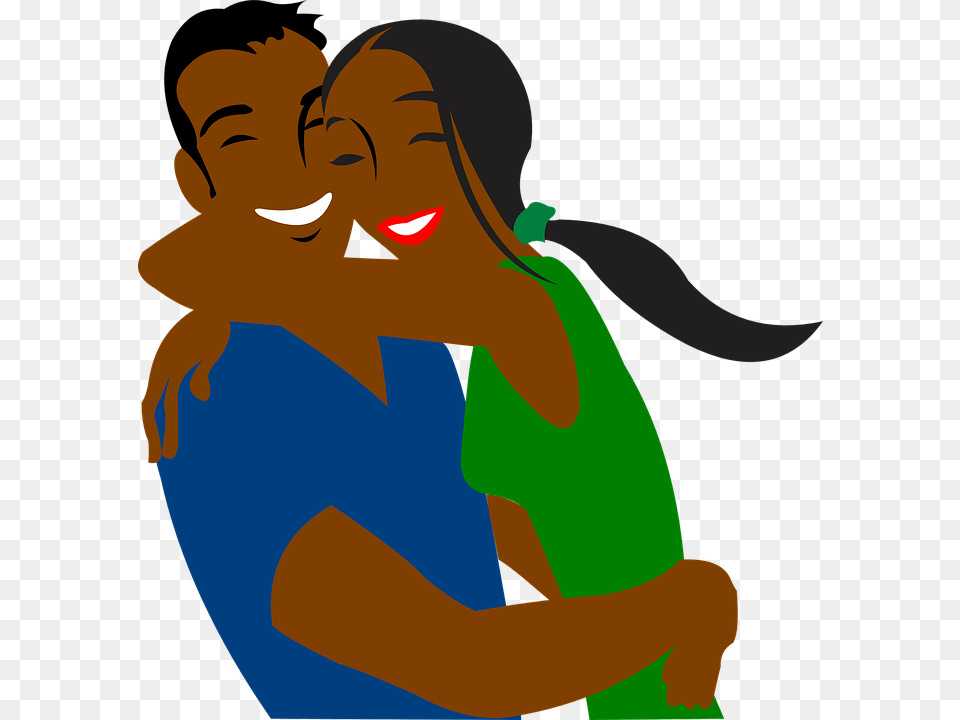 Clipart Man And Woman Hugging, Person, Face, Head Free Png Download