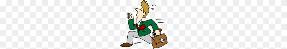 Clipart Man Running Briefcase, Baby, Person, Bag Png