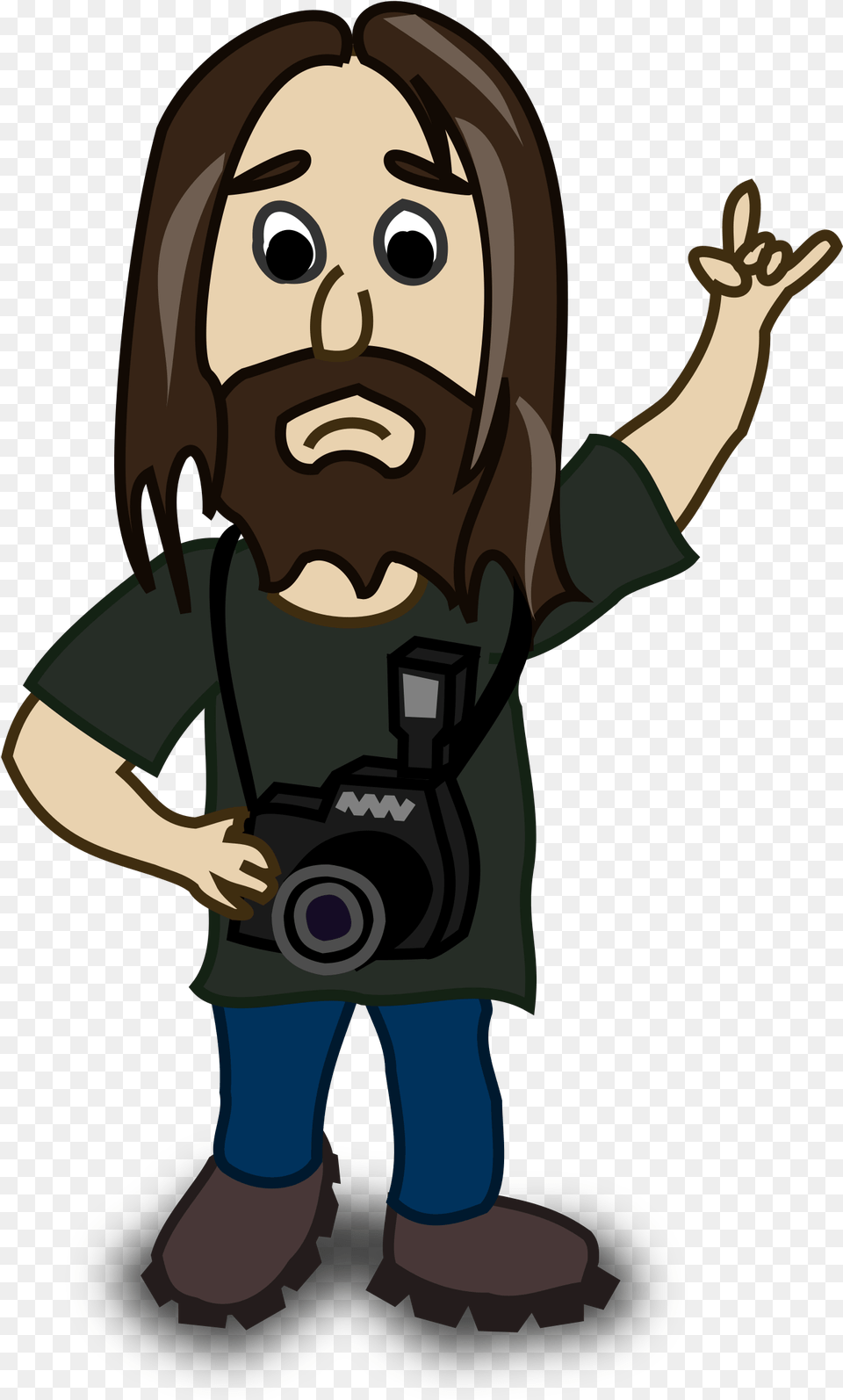 Clipart Man With Long Hair Clipart, Person, Photographer, Photography, Face Free Png