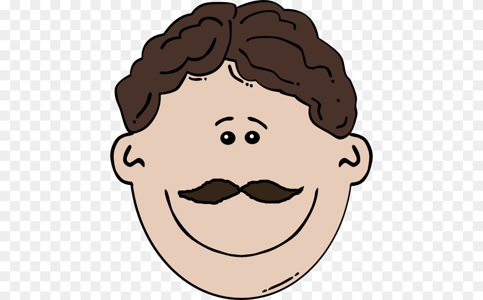 Clipart Man With Mustache, Face, Head, Person, Baby Free Png