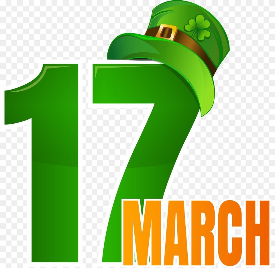 Clipart March17 Clipart 17 March St Patrick S, Green, Number, Symbol, Text Free Png Download