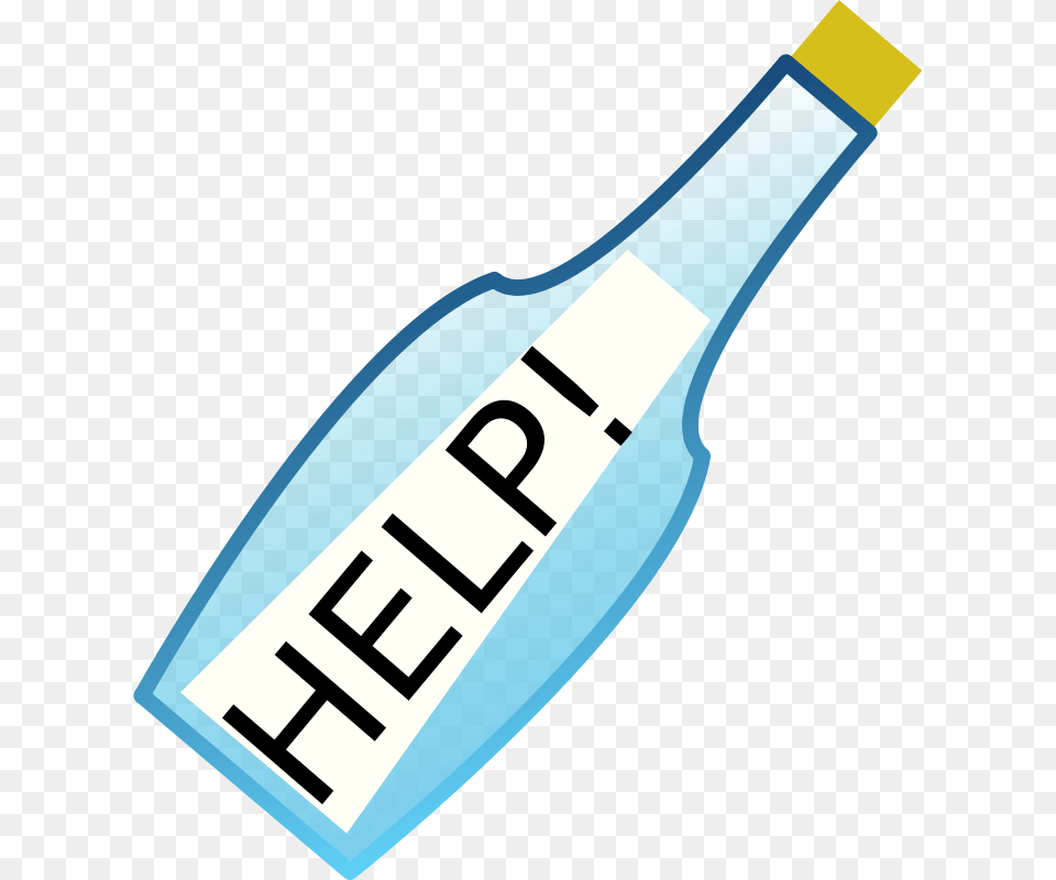 Clipart Message In A Bottle, Alcohol, Beverage, Liquor, Wine Free Png Download
