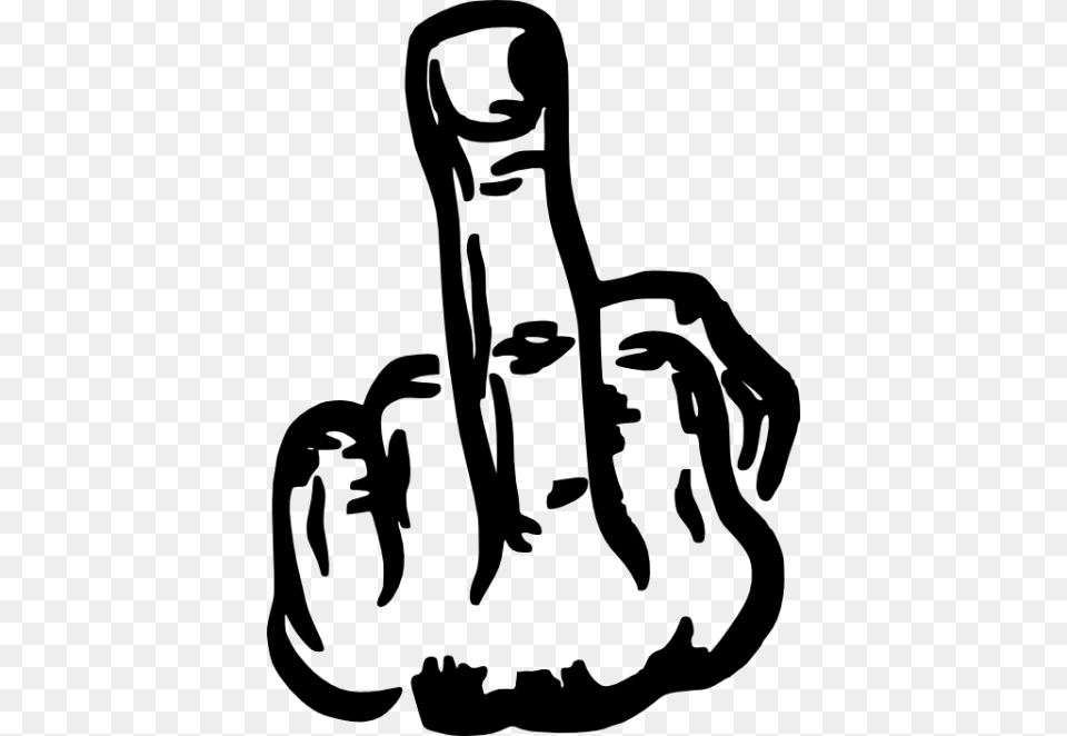 Clipart Middle Finger, Gray Free Transparent Png