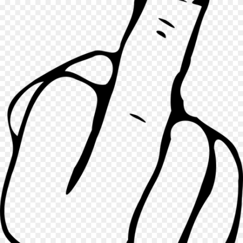 Clipart Middle Finger Middle Finger Clipart Imagens De Dedo Do Meio, Gray Png Image