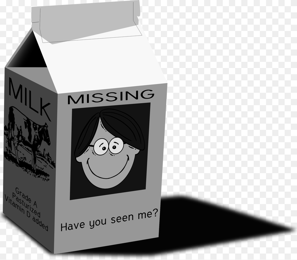 Clipart Milk Carton Missing Milk Clip Art, Box, Cardboard, Person, Face Free Png
