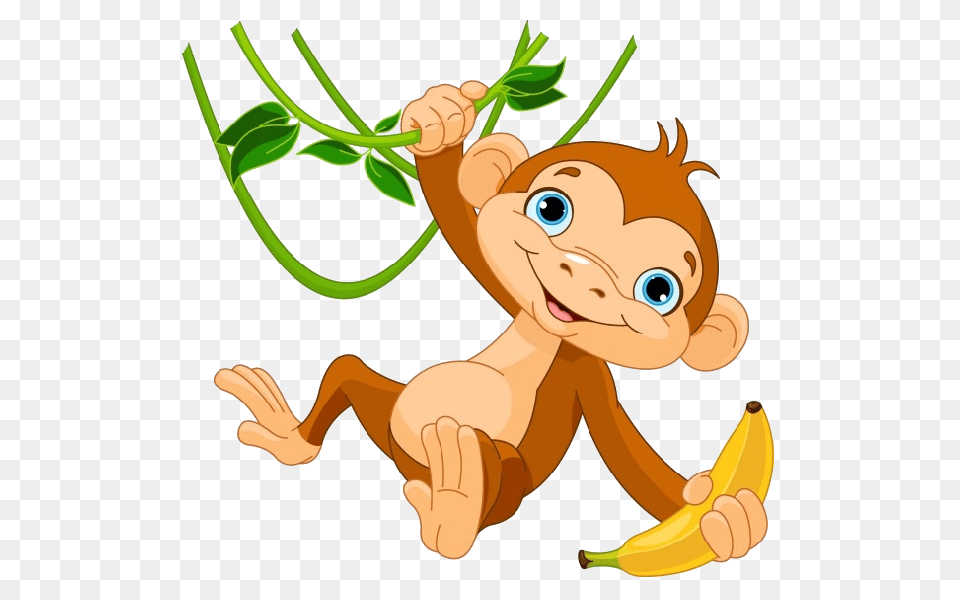 Clipart Mom Monkey Clipart Mom Monkey Transparent Fruit, Banana, Produce, Food Free Png