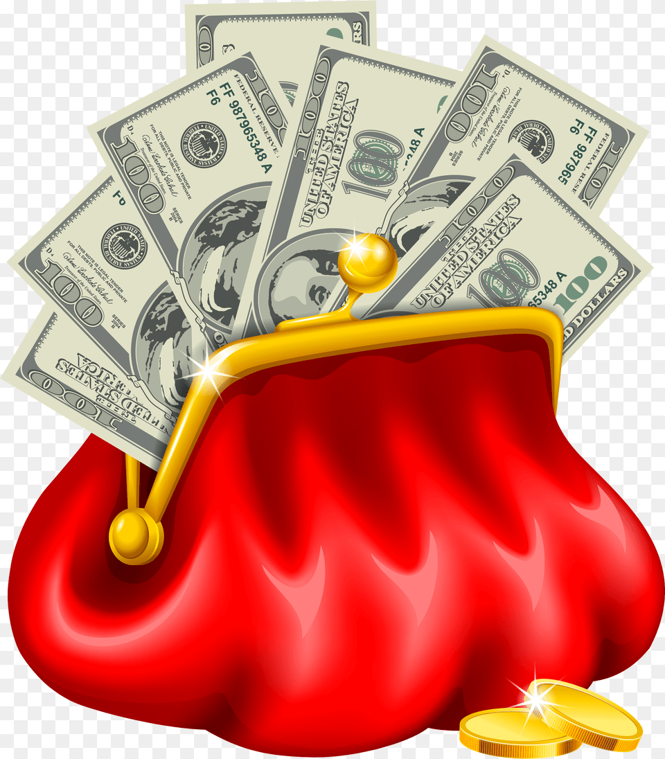 Clipart Money Clipart Cliparts For You Purse With Money Clipart, Accessories, Bag, Handbag Png Image